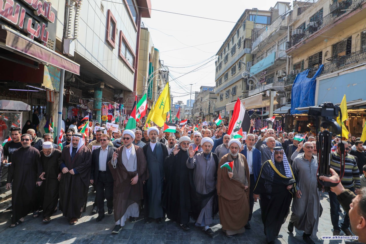 مدرسة الإمام الخالصي تنظم مسيرة حاشدة في يوم القدس العالمي.. وتؤكد: القدس والعودة والمقاومة ثوابت لا تقبل المساومة