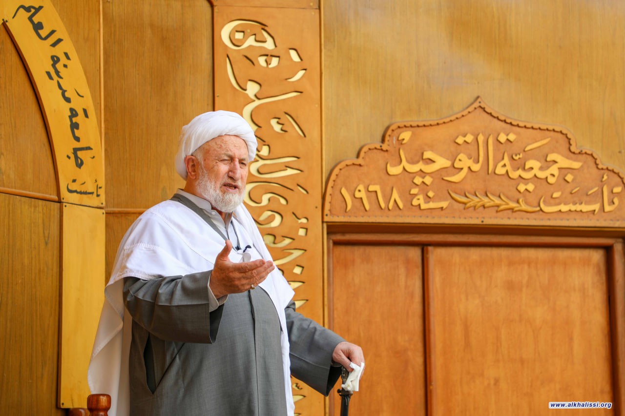المرجع الخالصي من الكاظمية: تعطيل صلاة الجمعة تحريف لسنن الإسلام… والمعركة مع المشروع الصهيوني تتجه نحو مواجهة عالمية تهدد البشرية